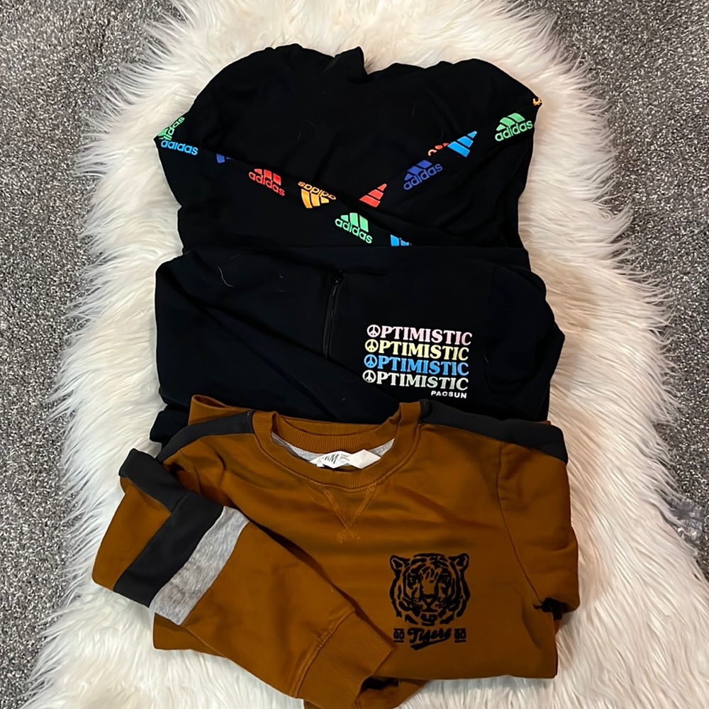 Boys sweatshirt bundle - H&M, adidas, pacsun, like new!